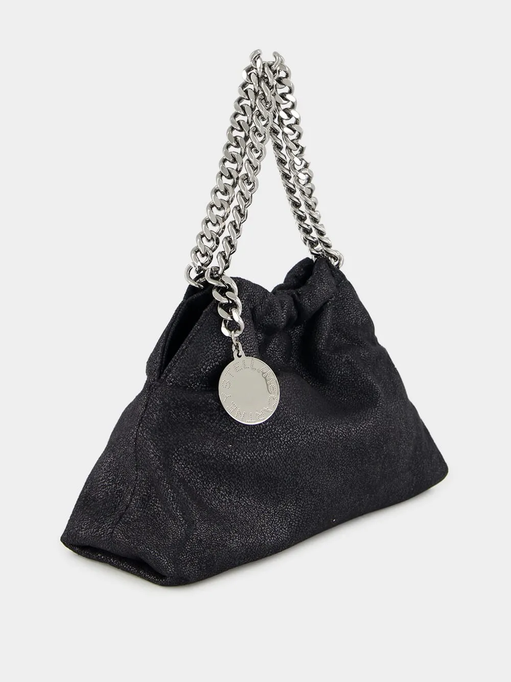 Black Falabella Drawstring Crossbody Bag