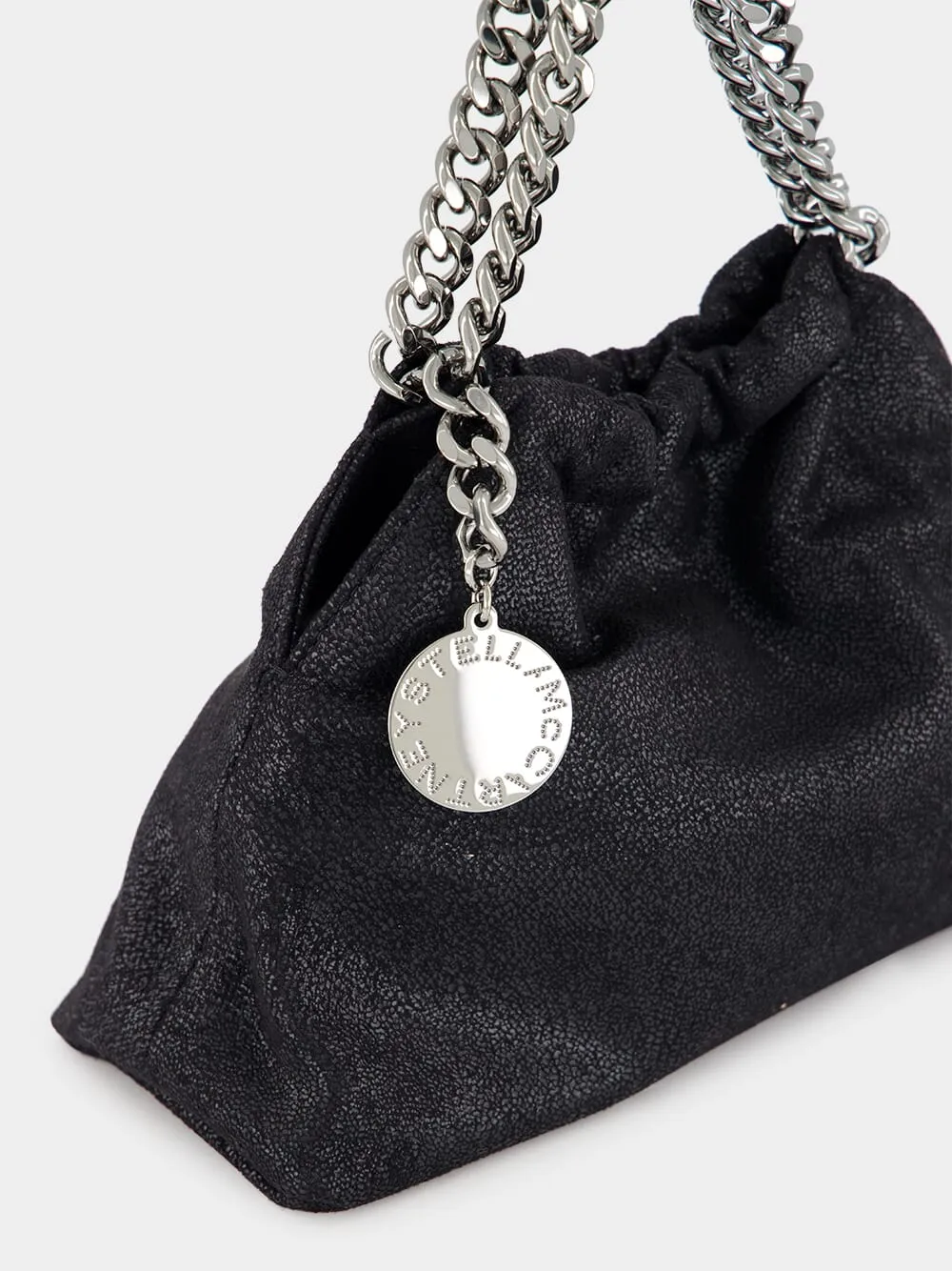 Black Falabella Drawstring Crossbody Bag