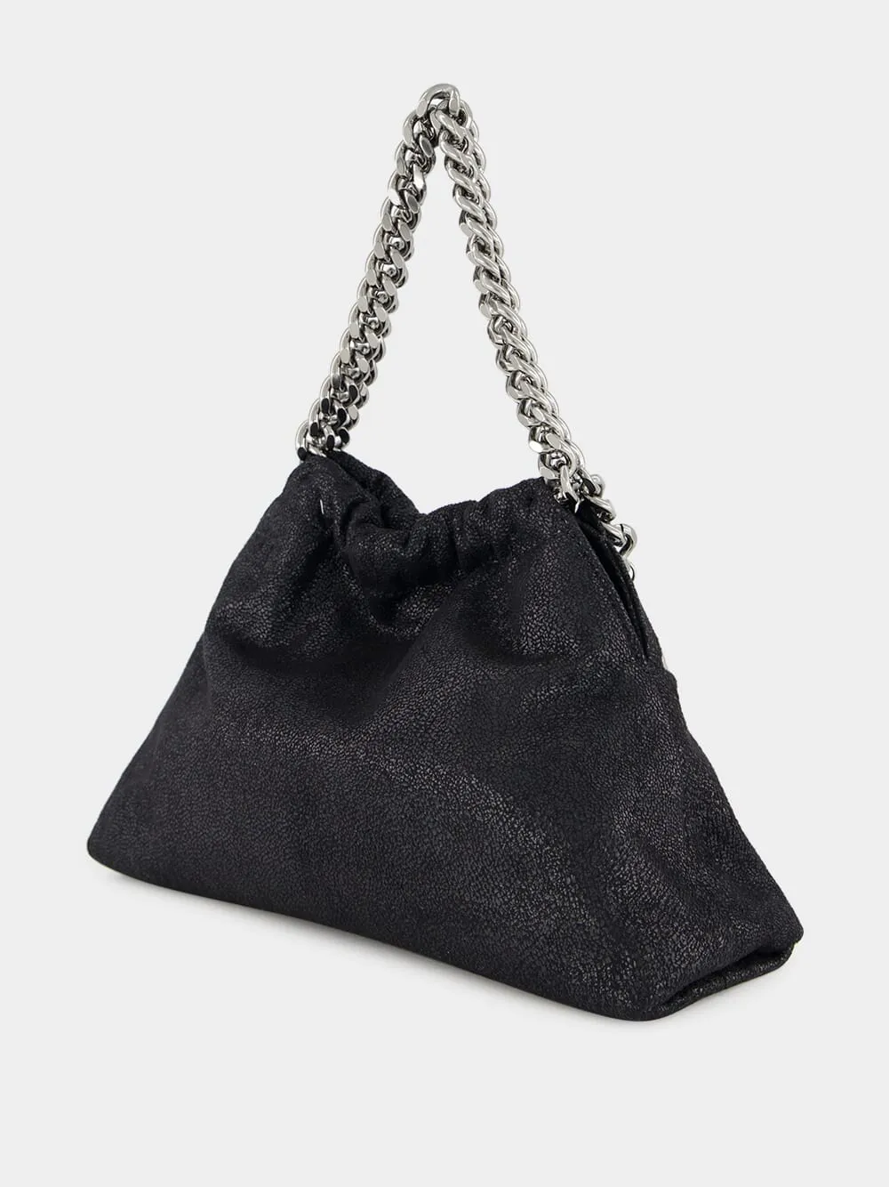 Black Falabella Drawstring Crossbody Bag