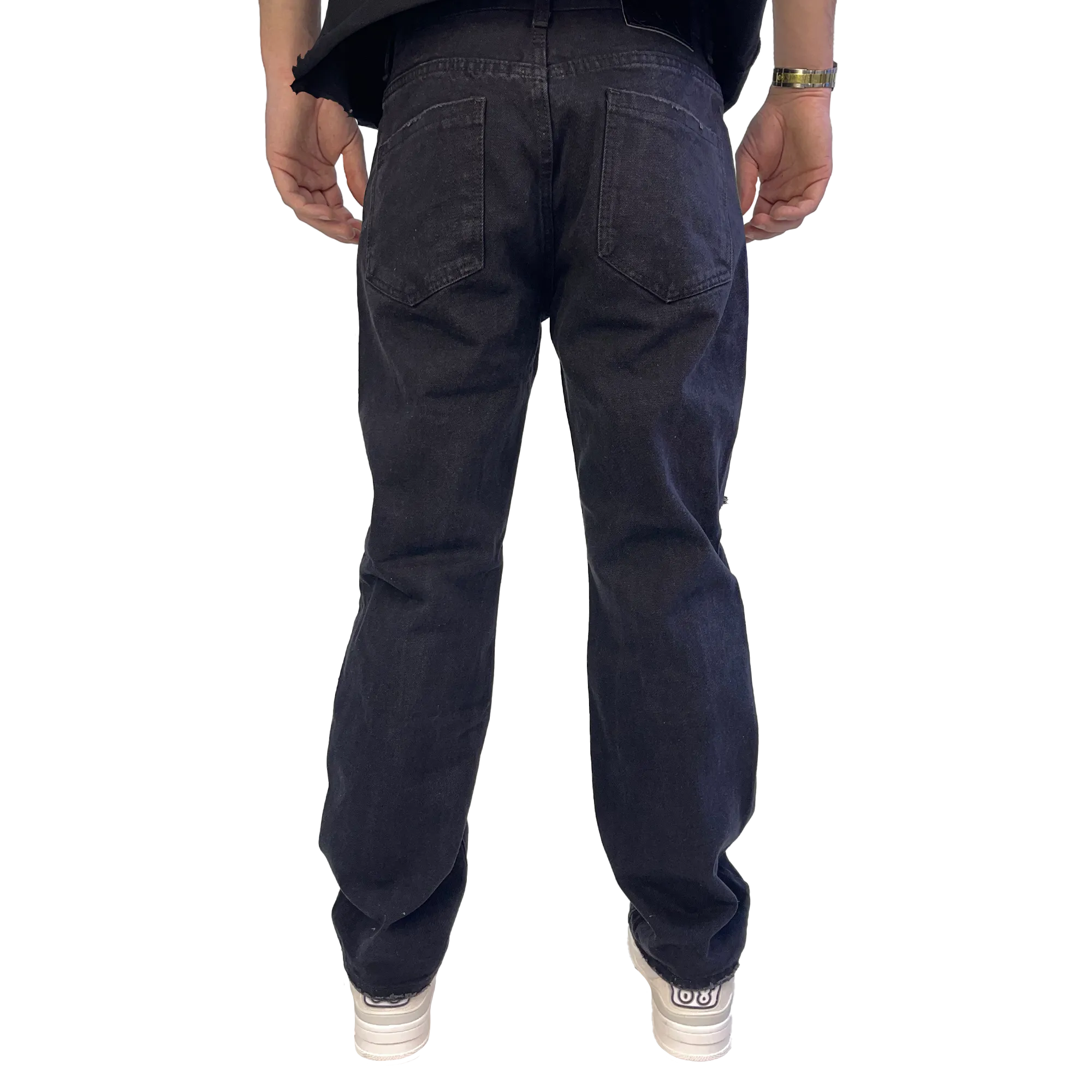 BLACK ROCKSTAR DISTRESSED WATSON DENIM