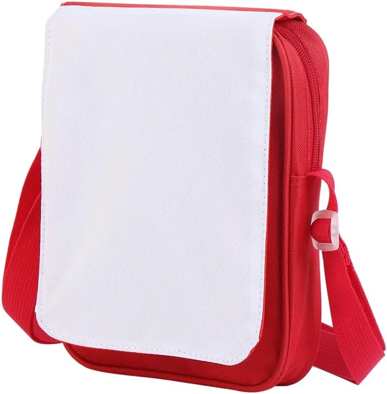 Blank Sublimation Crossbody Bag, DIY Printable Shoulder Messenger Bag for Father's Day Birthday Crafting Gifts