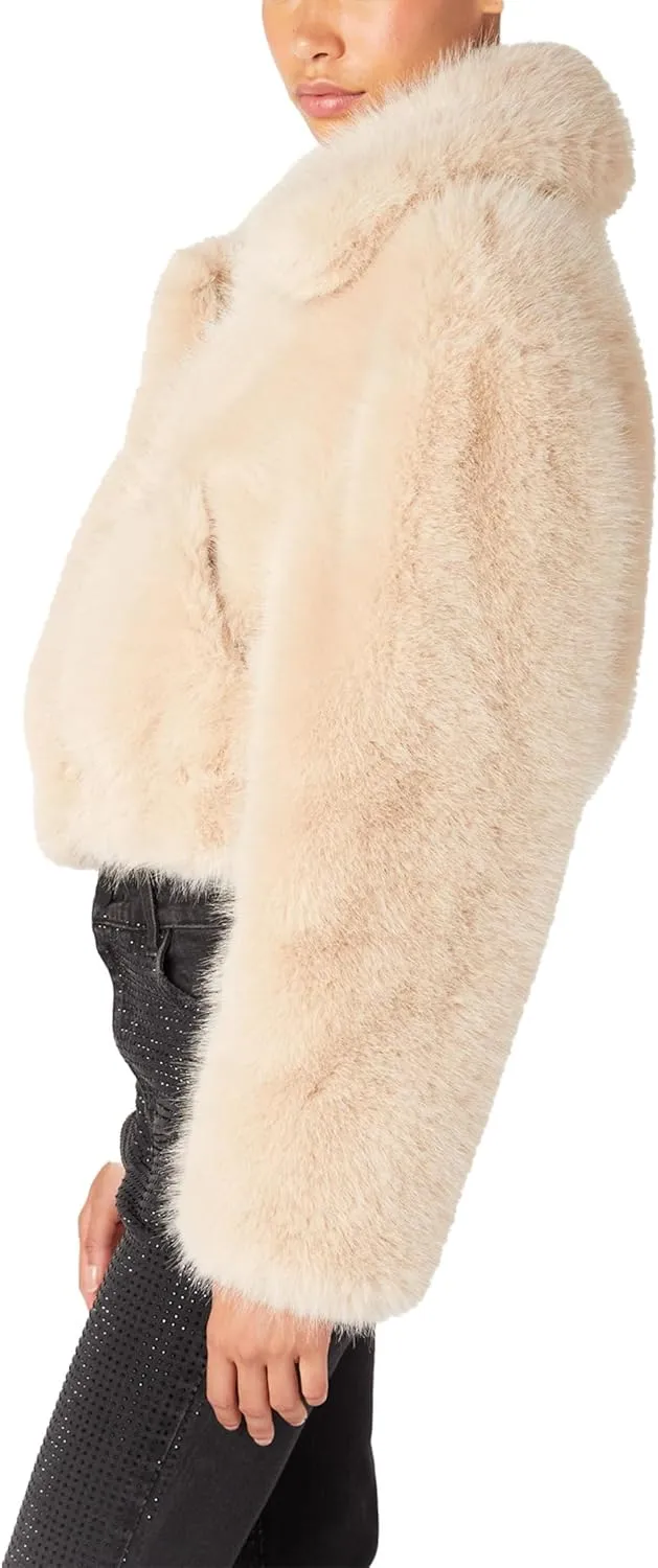 [BLANKNYC] Womens Faux Fur Bomber Jacket