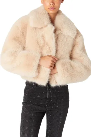 [BLANKNYC] Womens Faux Fur Bomber Jacket