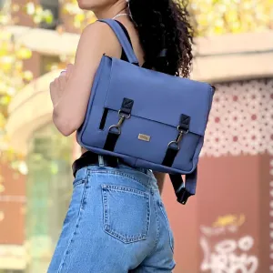 Blue Purple Vegan Leather 'Jaffa' Backpack/Side Bag