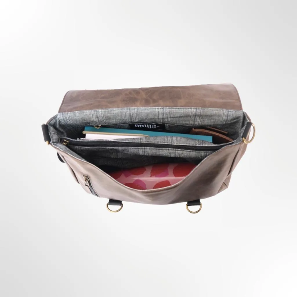 Blue Purple Vegan Leather 'Jaffa' Backpack/Side Bag