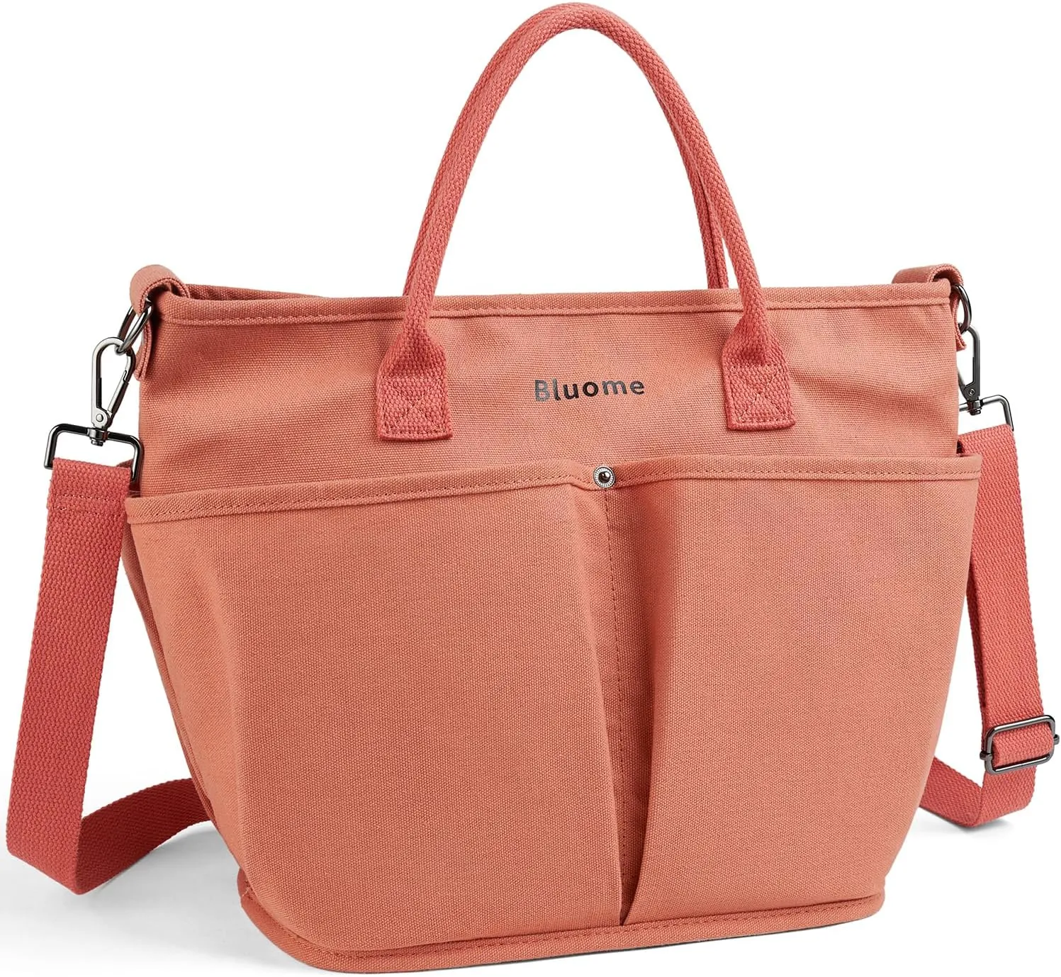 Bluome Tote Bag for Women Canvas Tote Bag With Zipper College Gym Tote Medium Travel Work Bags Hobo Handbag Crossbody