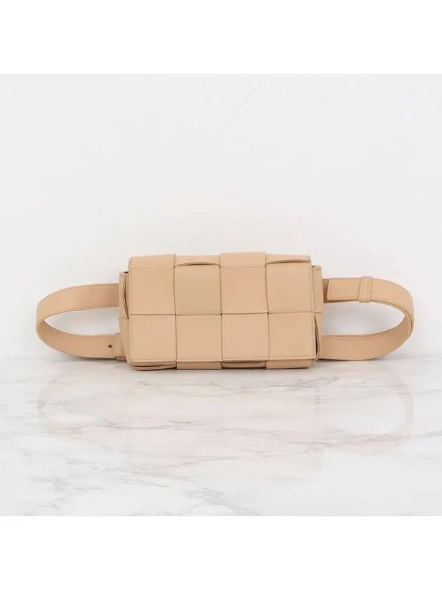 Bottega Veneta Cassette belt bag mini almond 668572