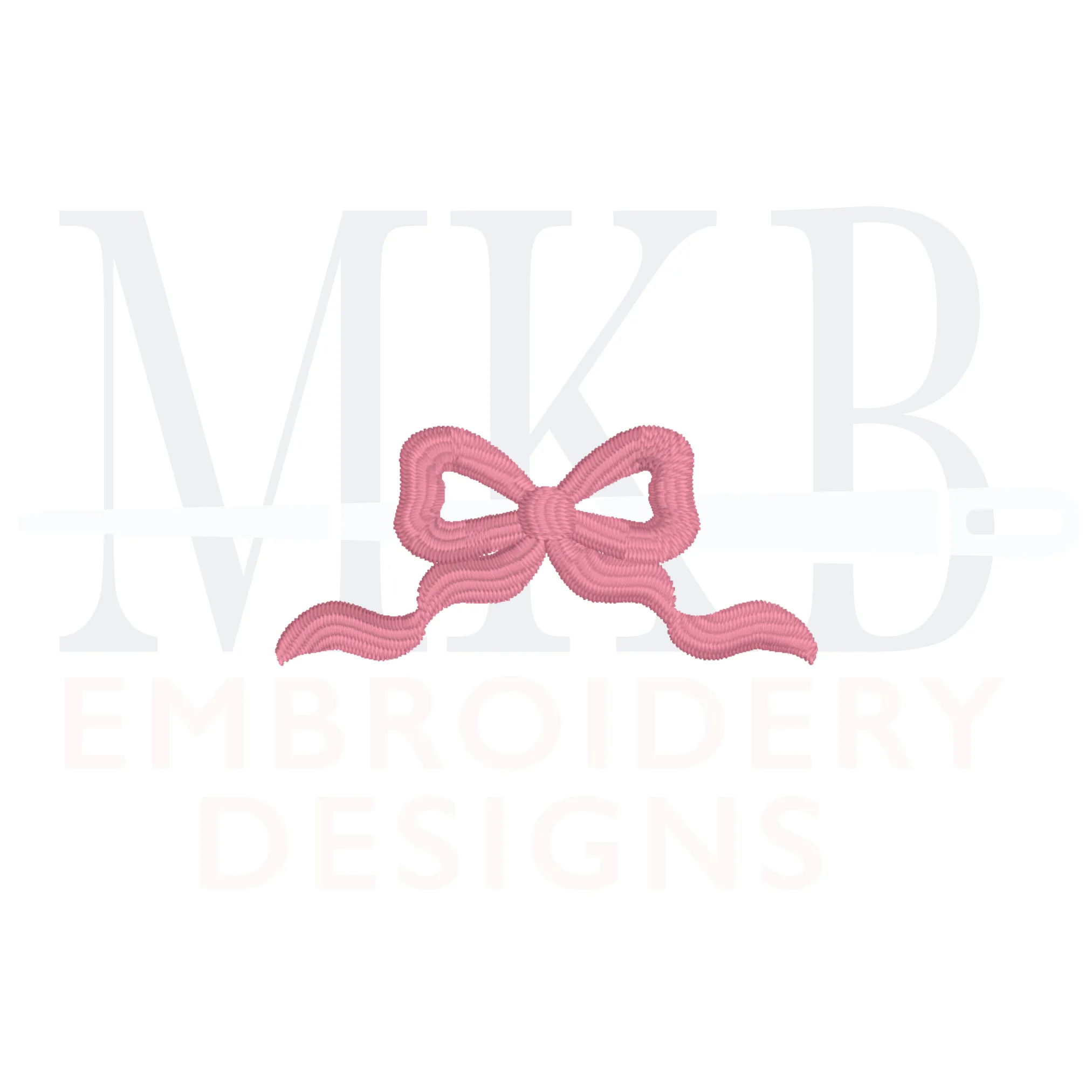 Bow Side Tails Mini Machine Embroidery Design File