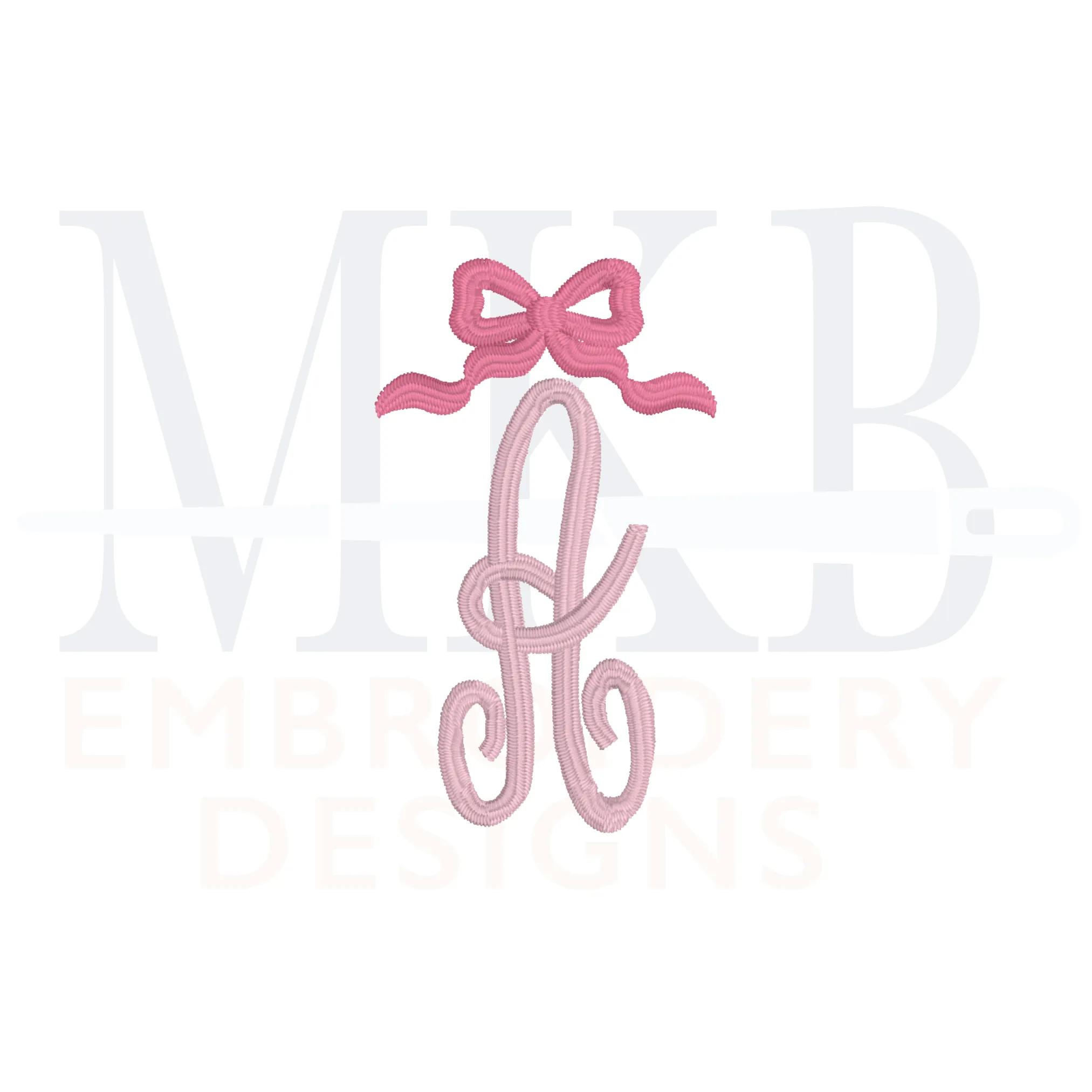 Bow Side Tails Mini Machine Embroidery Design File