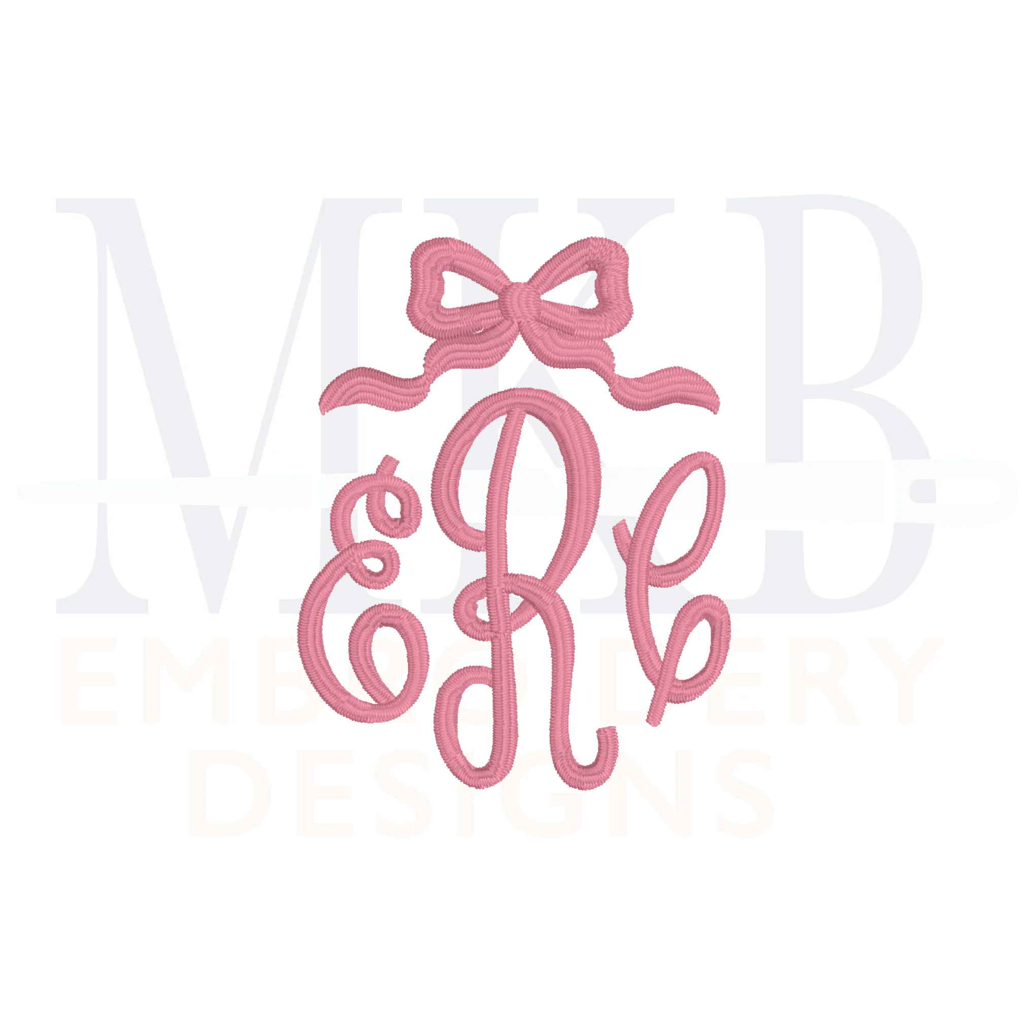 Bow Side Tails Mini Machine Embroidery Design File