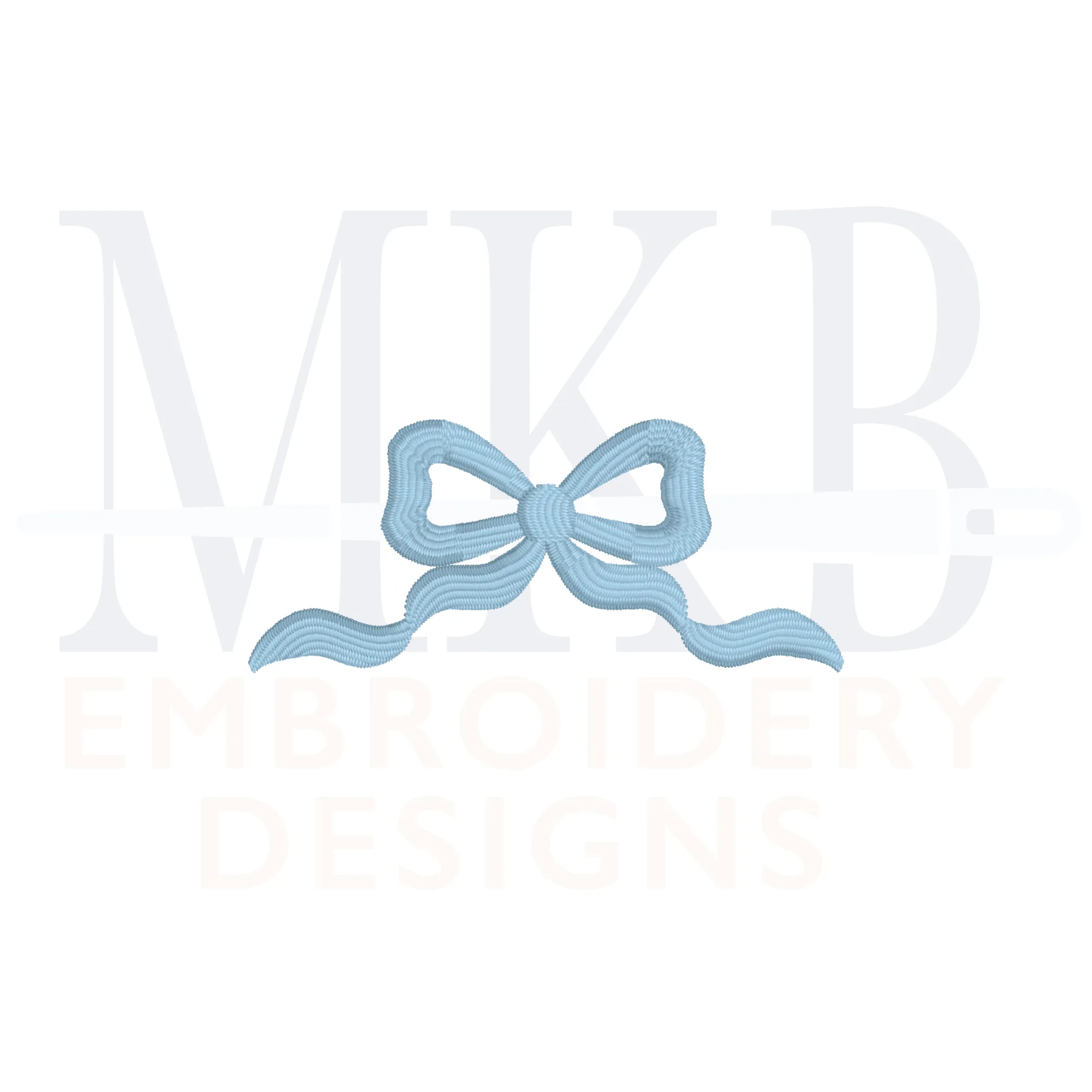 Bow Side Tails Mini Machine Embroidery Design File