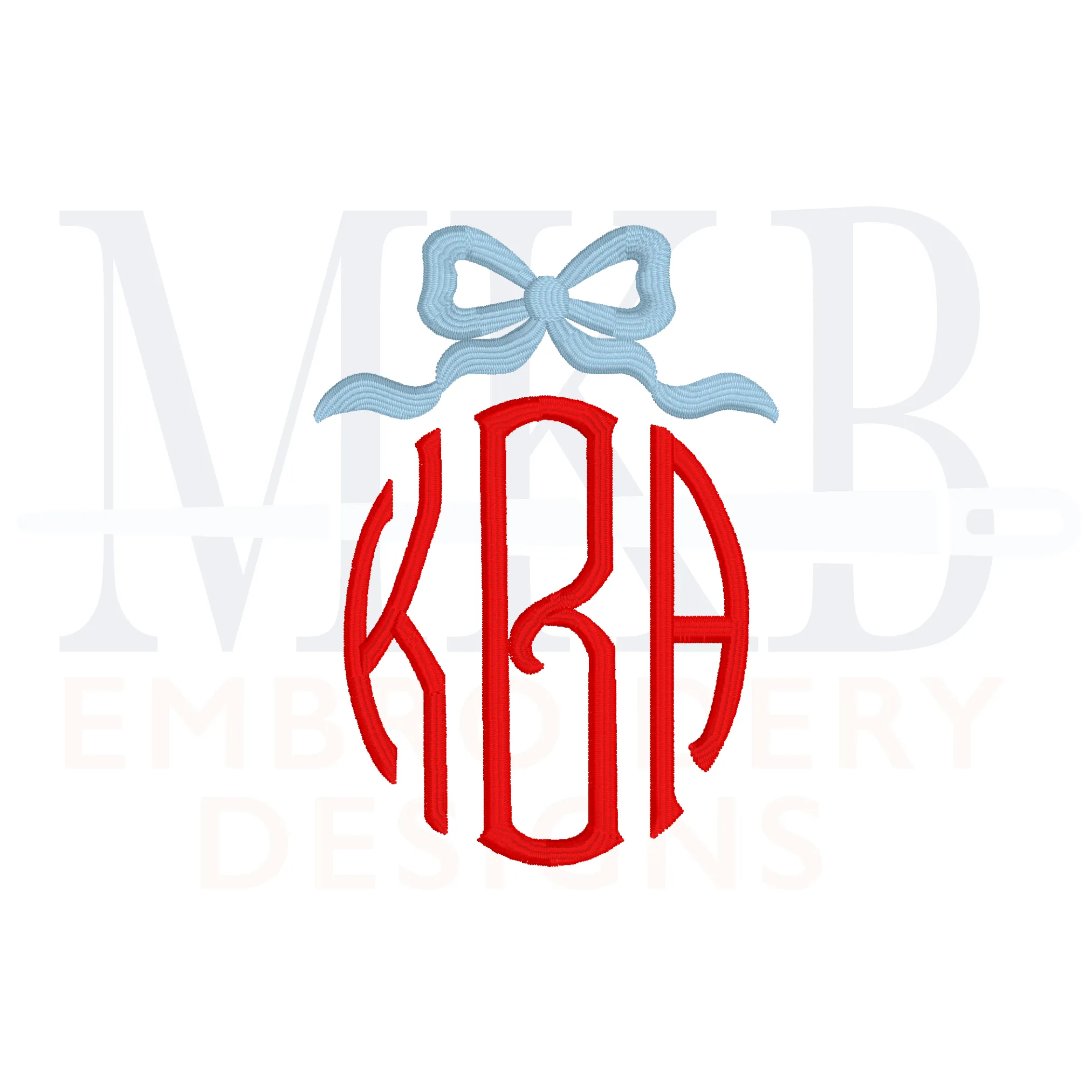 Bow Side Tails Mini Machine Embroidery Design File