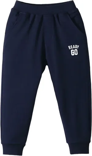 Boys Girls Childrens Kids School Fleece Jogging Letter Print Tracksuit Bottoms Trousers Toddler Boys Girls Motion Pants