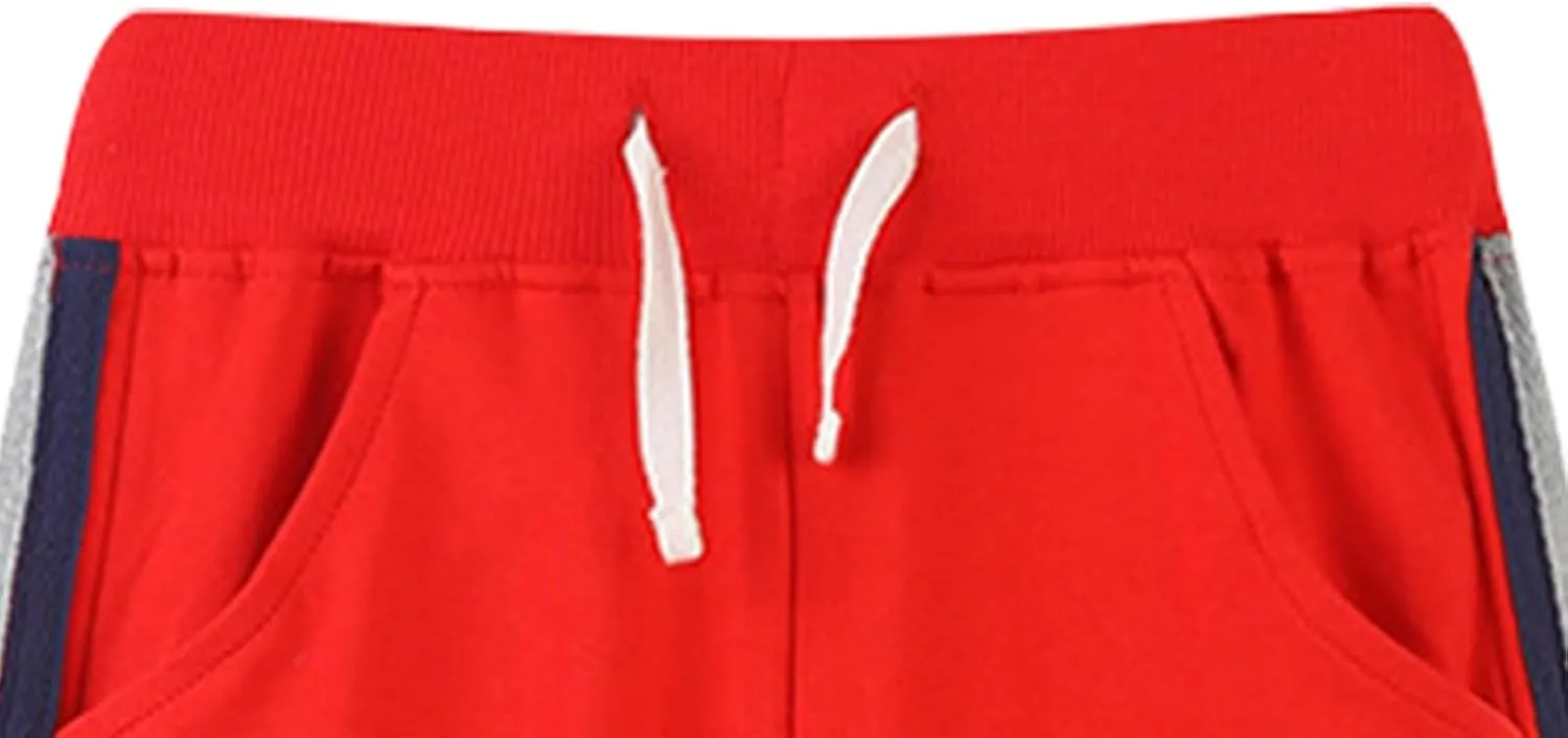 Boys Tracksuit Bottoms Fleece Joggers Sweatpants with Pockets Kids Active Pants School Trousers Elastic Cuffs Pants