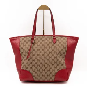 Bree Original Tote Medium GG Canvas Red Leather