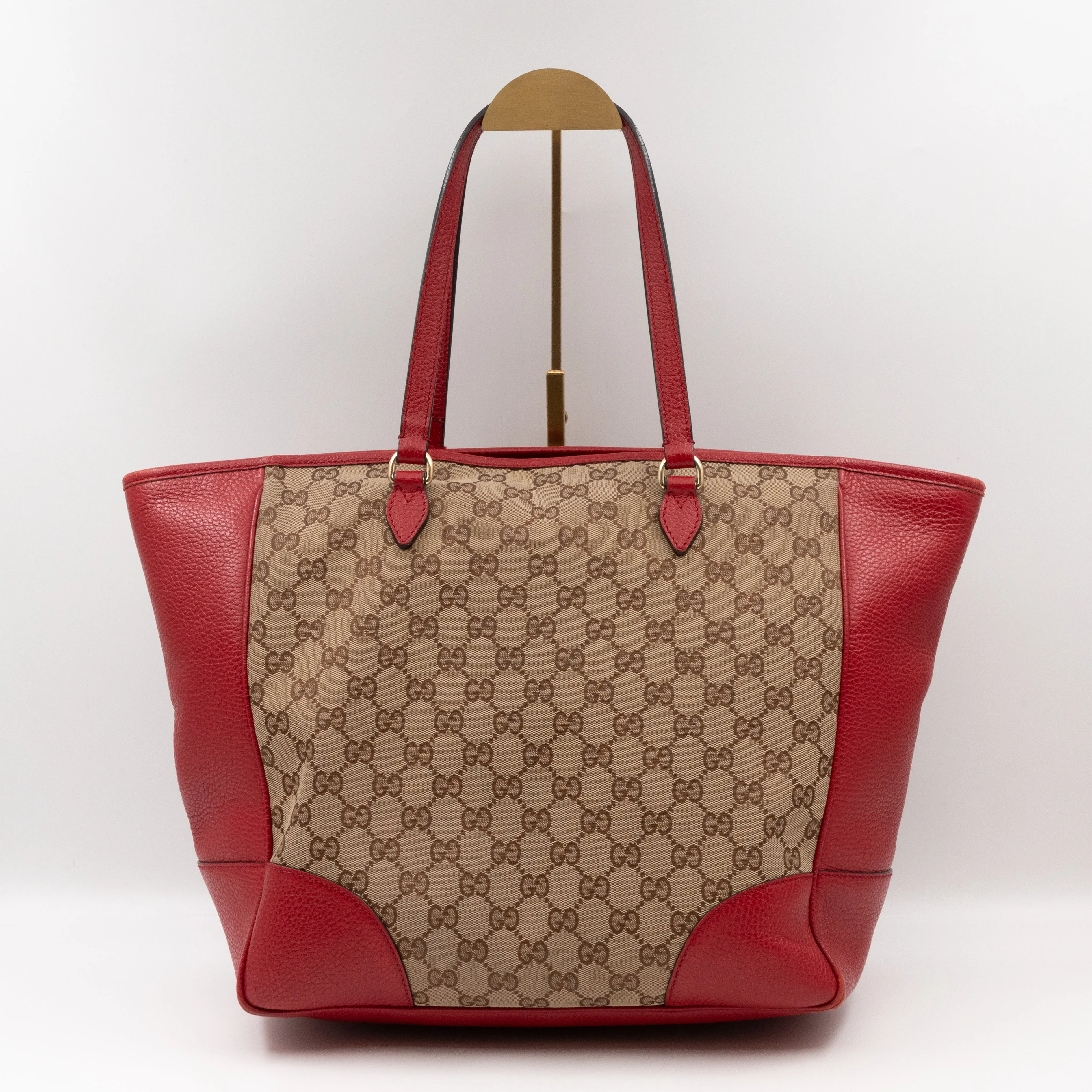 Bree Original Tote Medium GG Canvas Red Leather