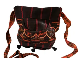 Brown Guatemalan Embroidered Shoulder Bag