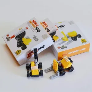 Building Block Construction Vehicles for Kids - Assorted Mini Toy Building Kits - Birthday Party Favors & Toys (12 Sets)