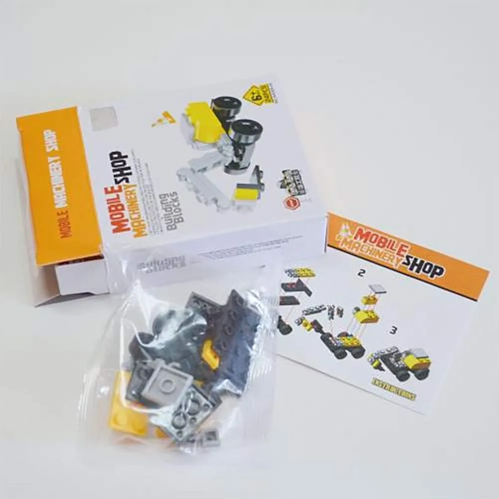 Building Block Construction Vehicles for Kids - Assorted Mini Toy Building Kits - Birthday Party Favors & Toys (12 Sets)