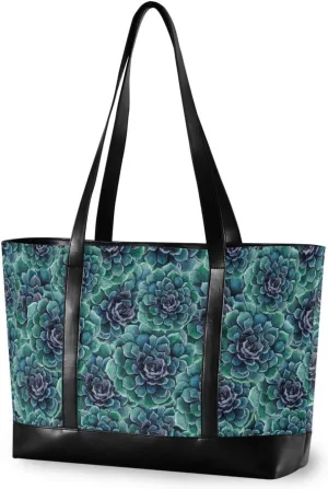 Butterflies Laptop Tote Bag for Women Travel Work Bag Handbags Purse Canvas Teacher Tote Bags with Zipper