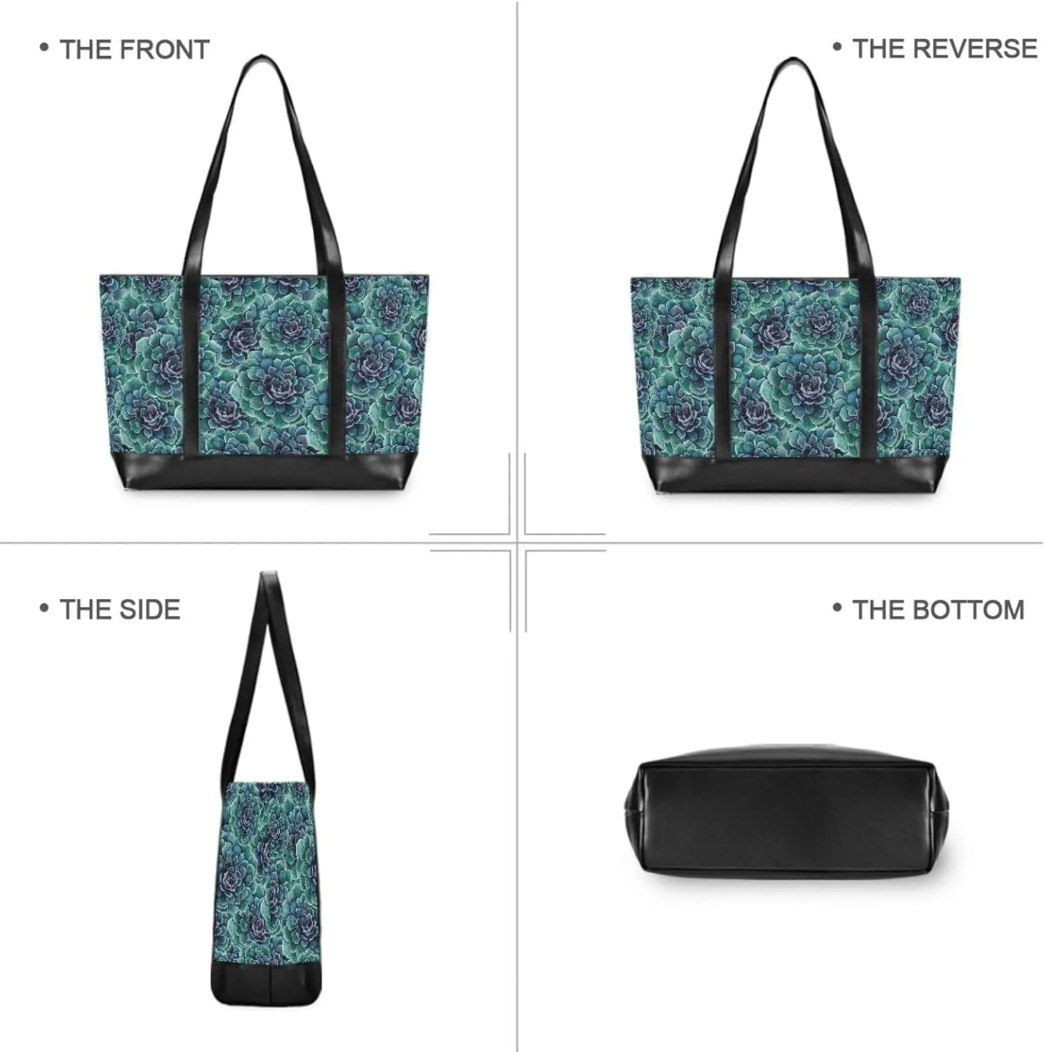 Butterflies Laptop Tote Bag for Women Travel Work Bag Handbags Purse Canvas Teacher Tote Bags with Zipper