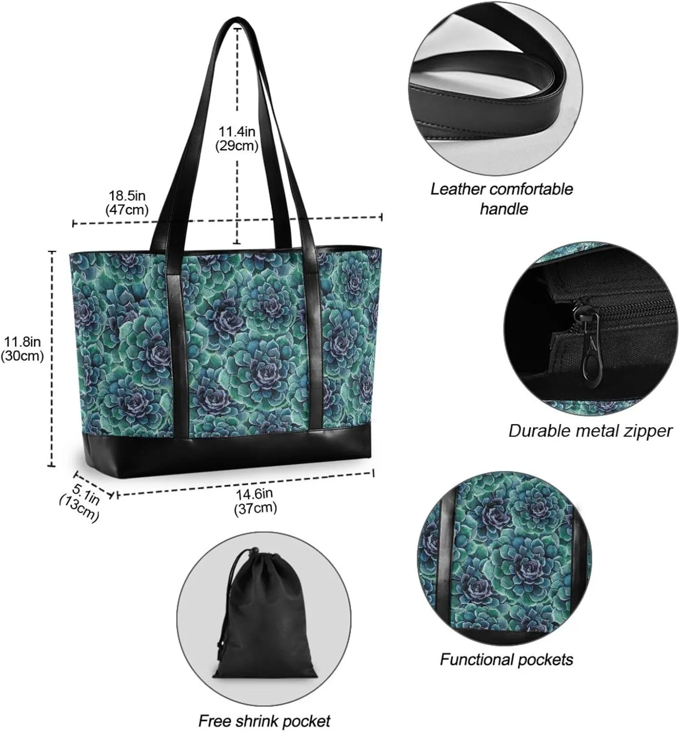 Butterflies Laptop Tote Bag for Women Travel Work Bag Handbags Purse Canvas Teacher Tote Bags with Zipper