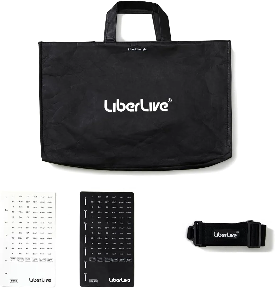 C1 Accessory Package - Tyvek Tote, a Replacement Shoulder Strap, and Chord Stickers (Black)