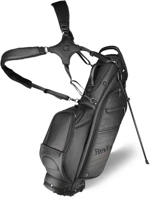 CaddyDaddy RevCore LT Lightweight Lux Stand Bag for Men and Women Golfers, Synthetic Leather, 5.5lbs, 6 Pockets, 5-Way Full Length Divider, Insulated Cooler Pocket, Rain Hood, Golf Club Bag