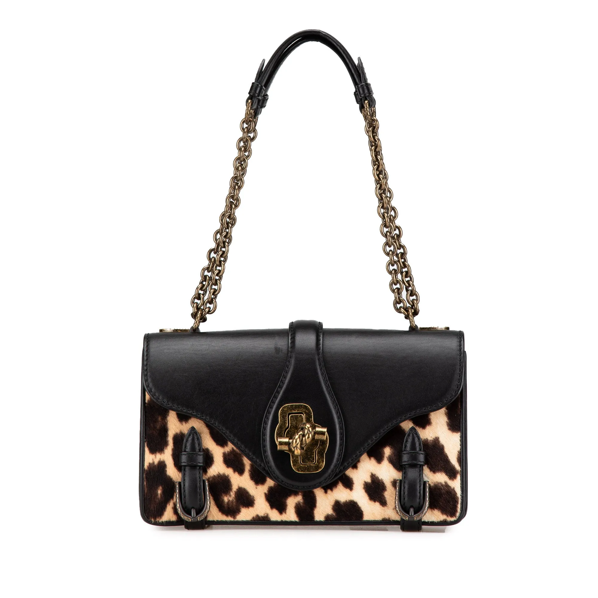 Calfskin and Pony Hair City Knot Shoulder Bag