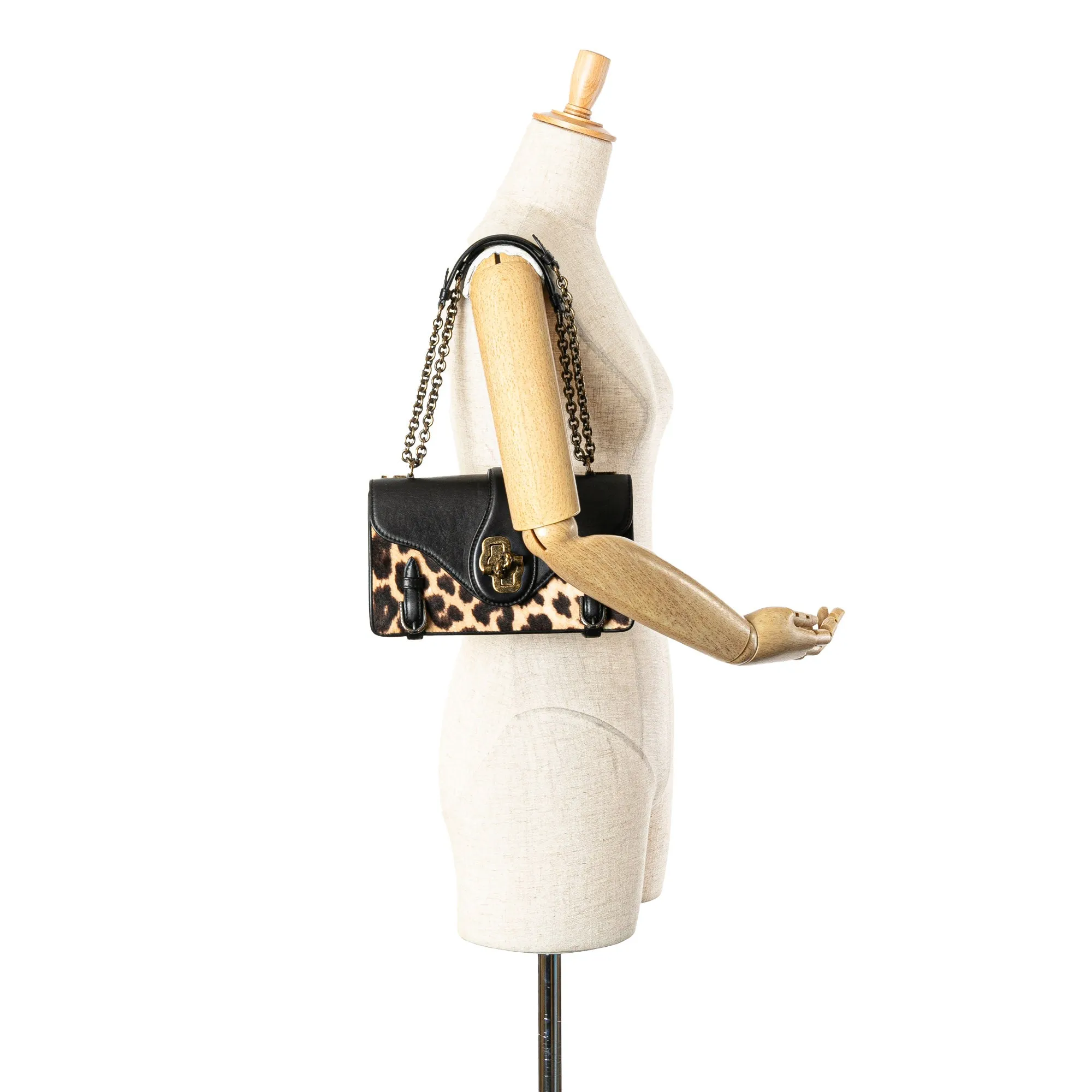 Calfskin and Pony Hair City Knot Shoulder Bag