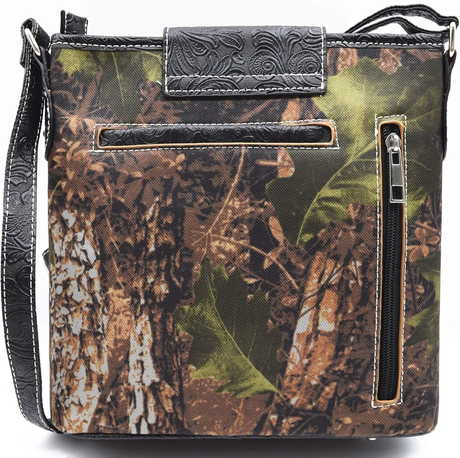Camouflage Rhinestone Cross Pistol Buckle Western Crossbody Handbags Cowgirl Country Studded Purse Women Single Shoulder Bag