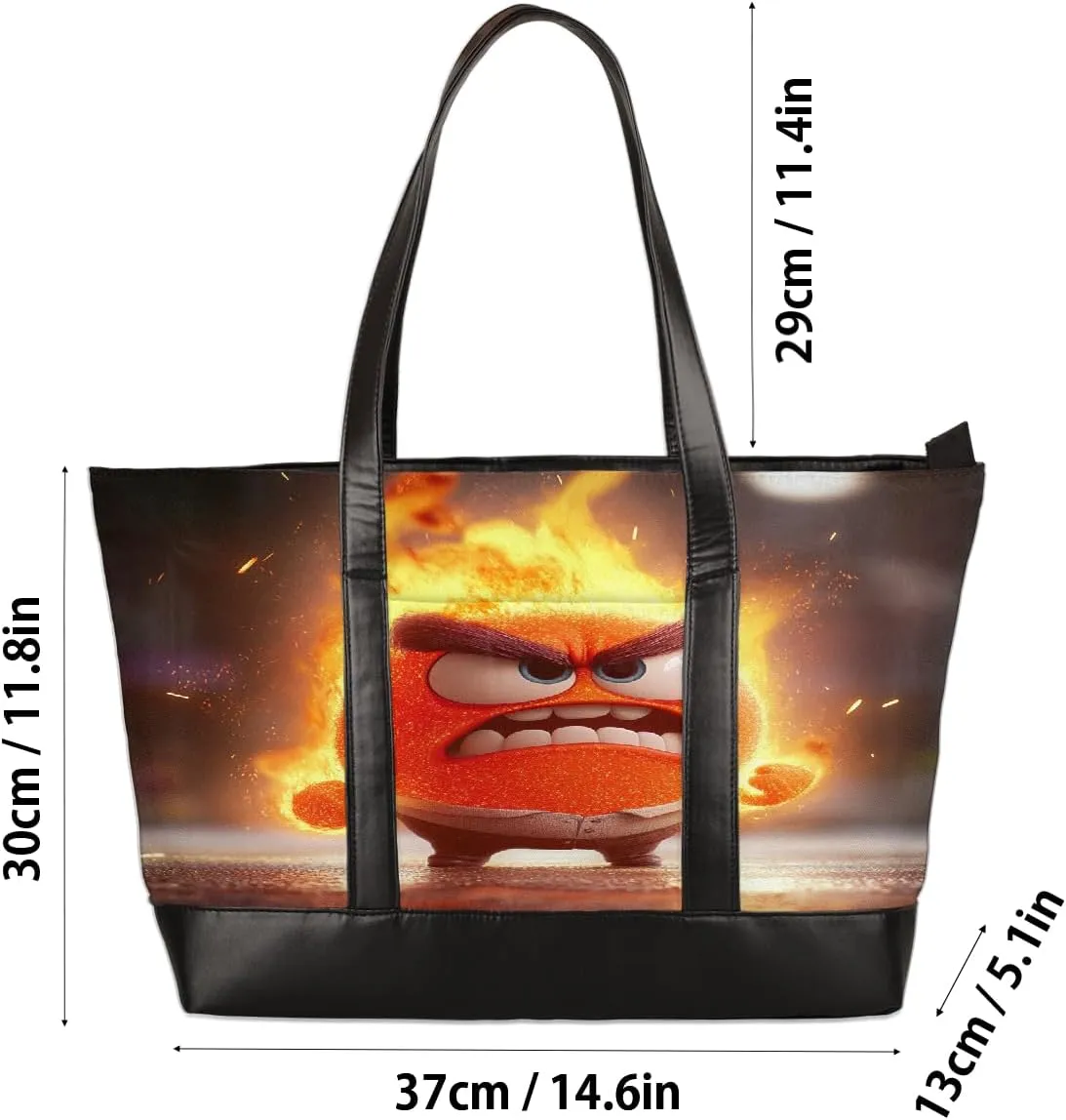 Canvas Laptop Tote Bag for Women Art Autism Word 15.6 Inch Large Capacity Computer Bag