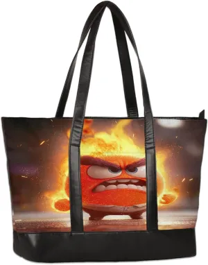 Canvas Laptop Tote Bag for Women Art Autism Word 15.6 Inch Large Capacity Computer Bag