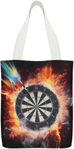 Canvas Portable Shopping Bag,Dart Board Print Cute Canvas Tote Bag,canvas Shopping Bag,storage Canvas Tote Bag