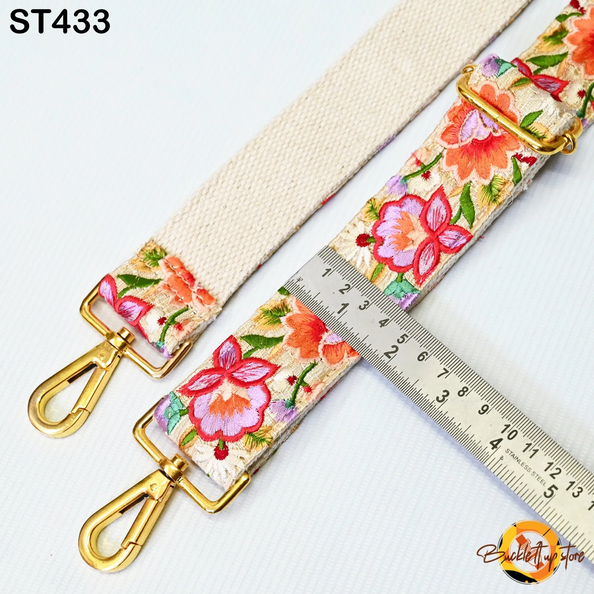 Canvas Sling Bag Strap Purse Strap Embroidery Custom Messenger Crossbody Strap Handbag Embroidered Replacement Strap Boho Guitar Strap Gift