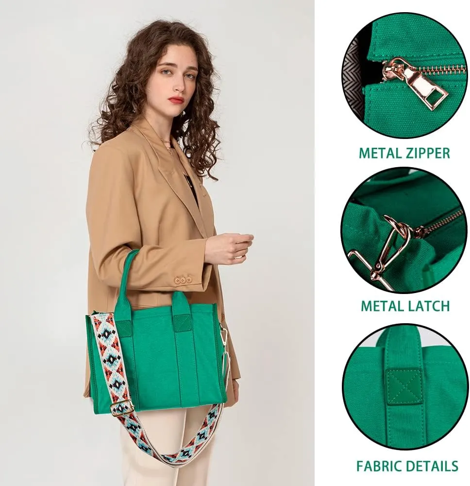 Canvas Tote Bag for Women Top Handle Handbag Crossbody Tote Bag for Women