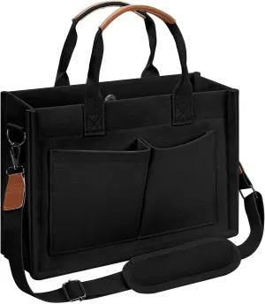 Canvas Tote Bag with Pockets Work Tote Bags for Women Laptop Work Crossbody Tote Purse Tote Bag Shoulder Handbags