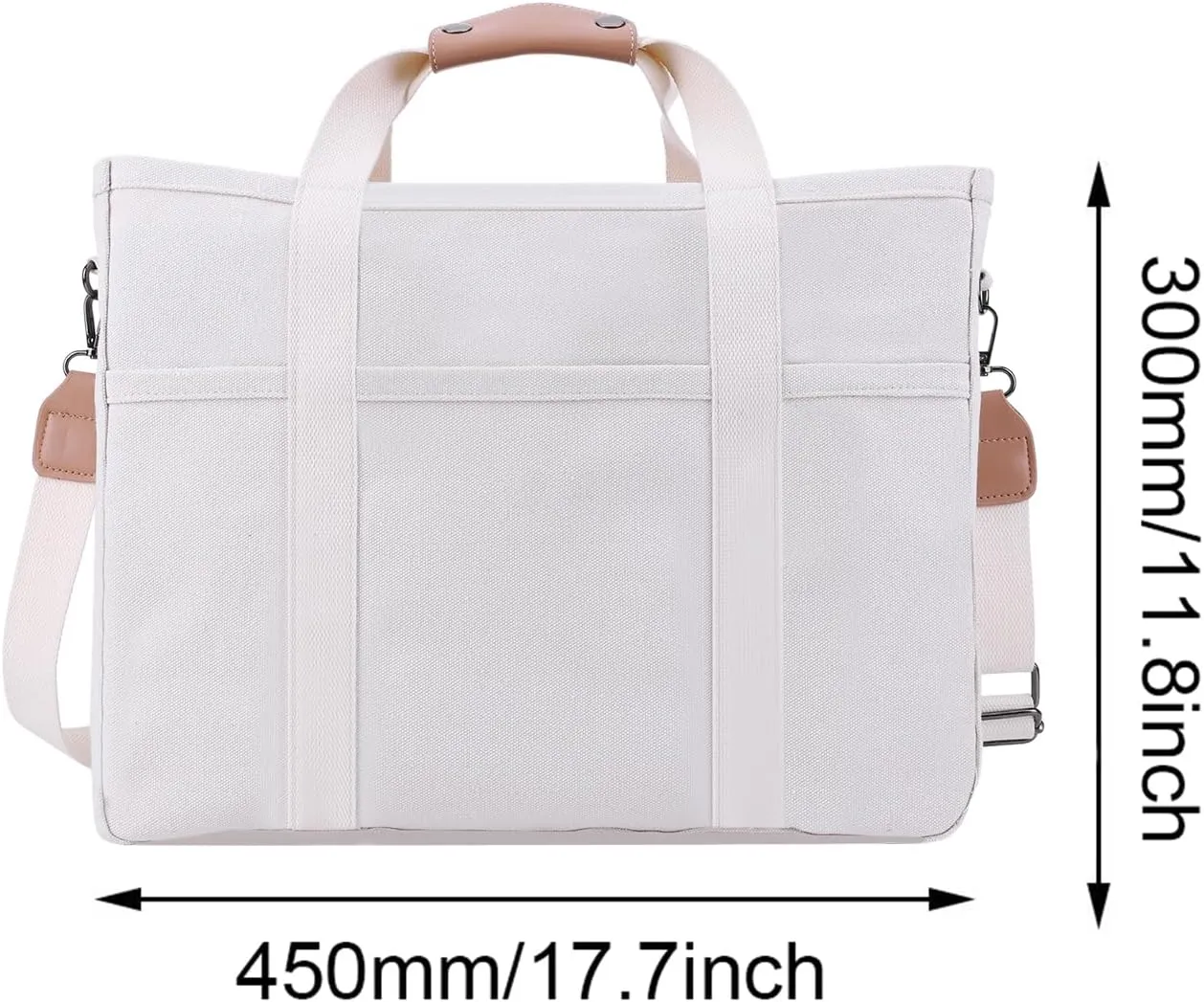 Canvas Tote With Multi Pockets for Women - Handbag, Mommy Bag, Casual Shoulder Crossbody With Compartments