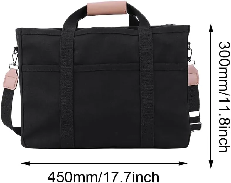 Canvas Tote With Multi Pockets for Women - Handbag, Mommy Bag, Casual Shoulder Crossbody With Compartments
