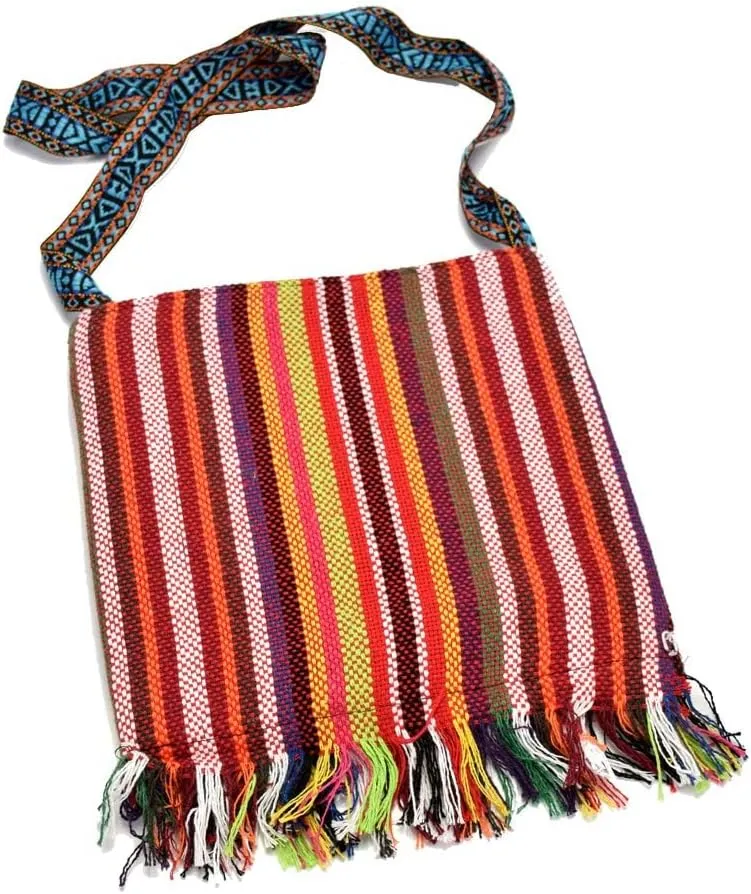 Canvas Vintage Embroidery Boho Bohemia Crossbody bag for women Widescreen Cell Phone Purse