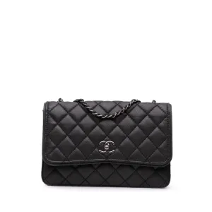 CC Quilted Caviar Single Flap