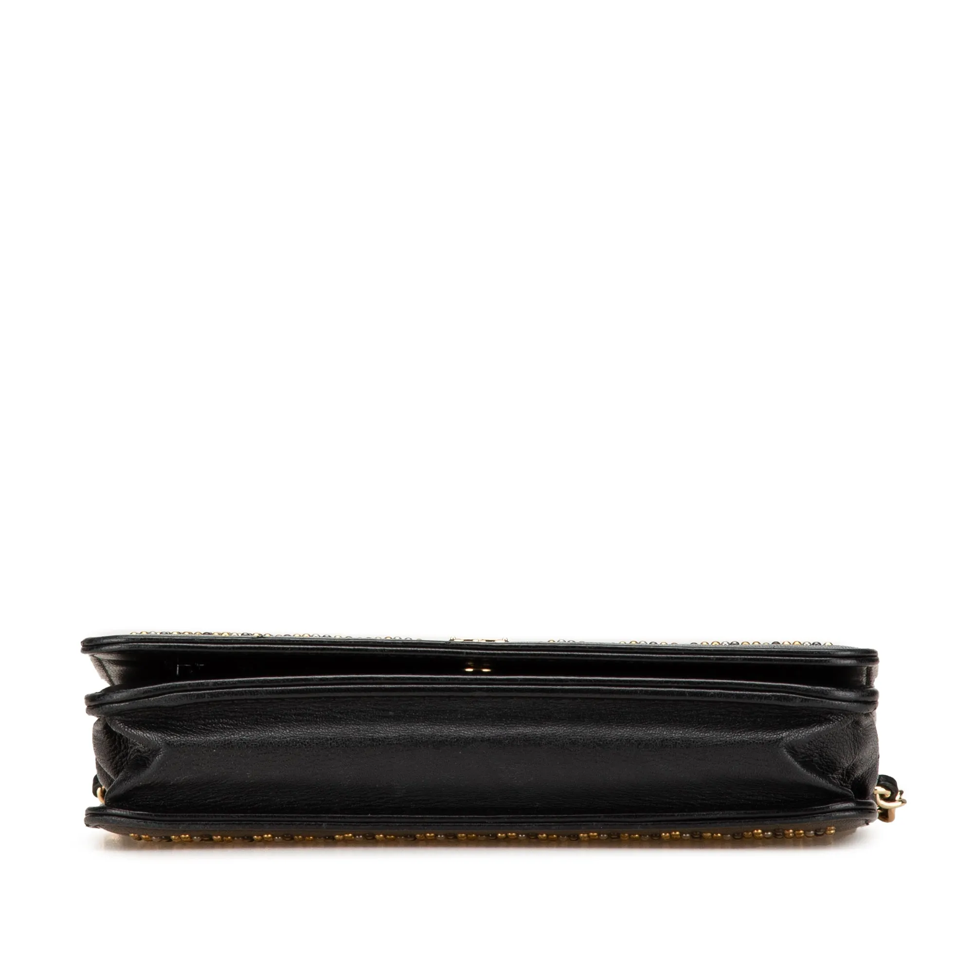 CC Studded Lambskin Wallet on Chain