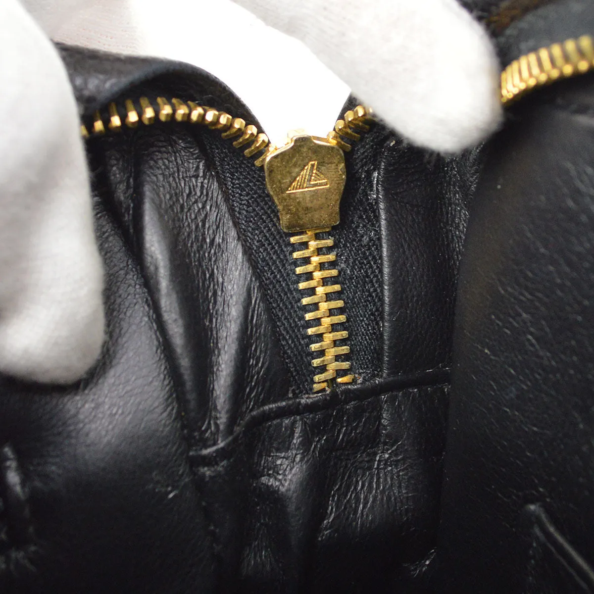 CHANEL 1994-1996 Black Caviar Vertical Pocket Camera Bag Jumbo 43917