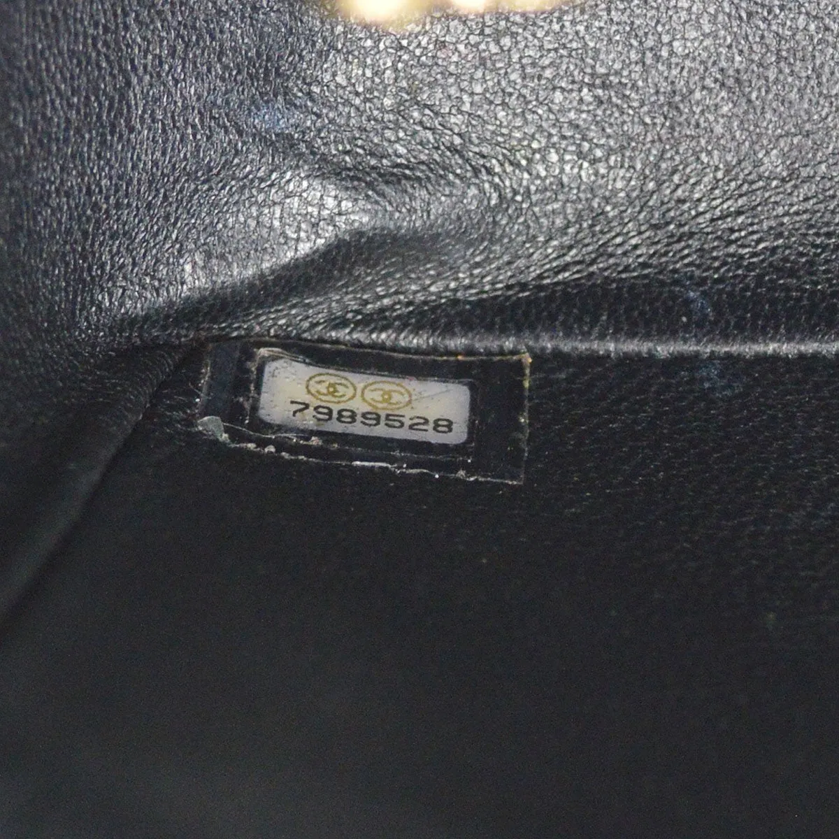 CHANEL 2001-2003 Classic Square Flap 17 Black Caviar 90294