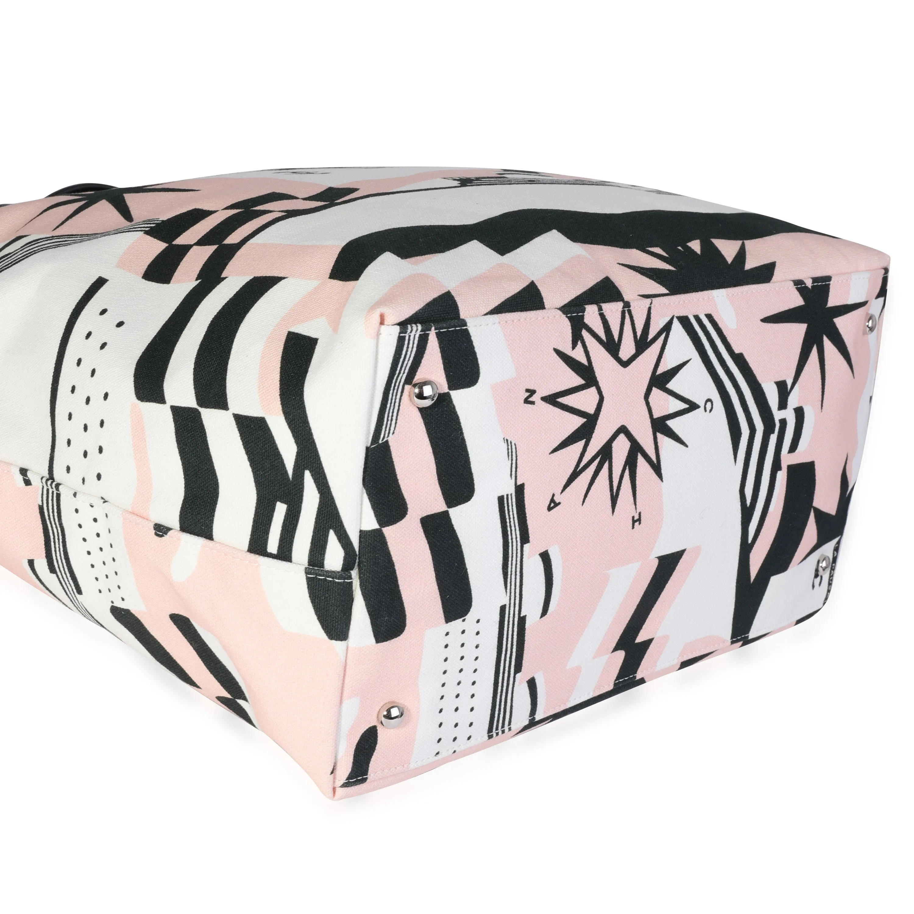 CHANEL Black, Pink, & White Canvas La Pausa Shopping Tote