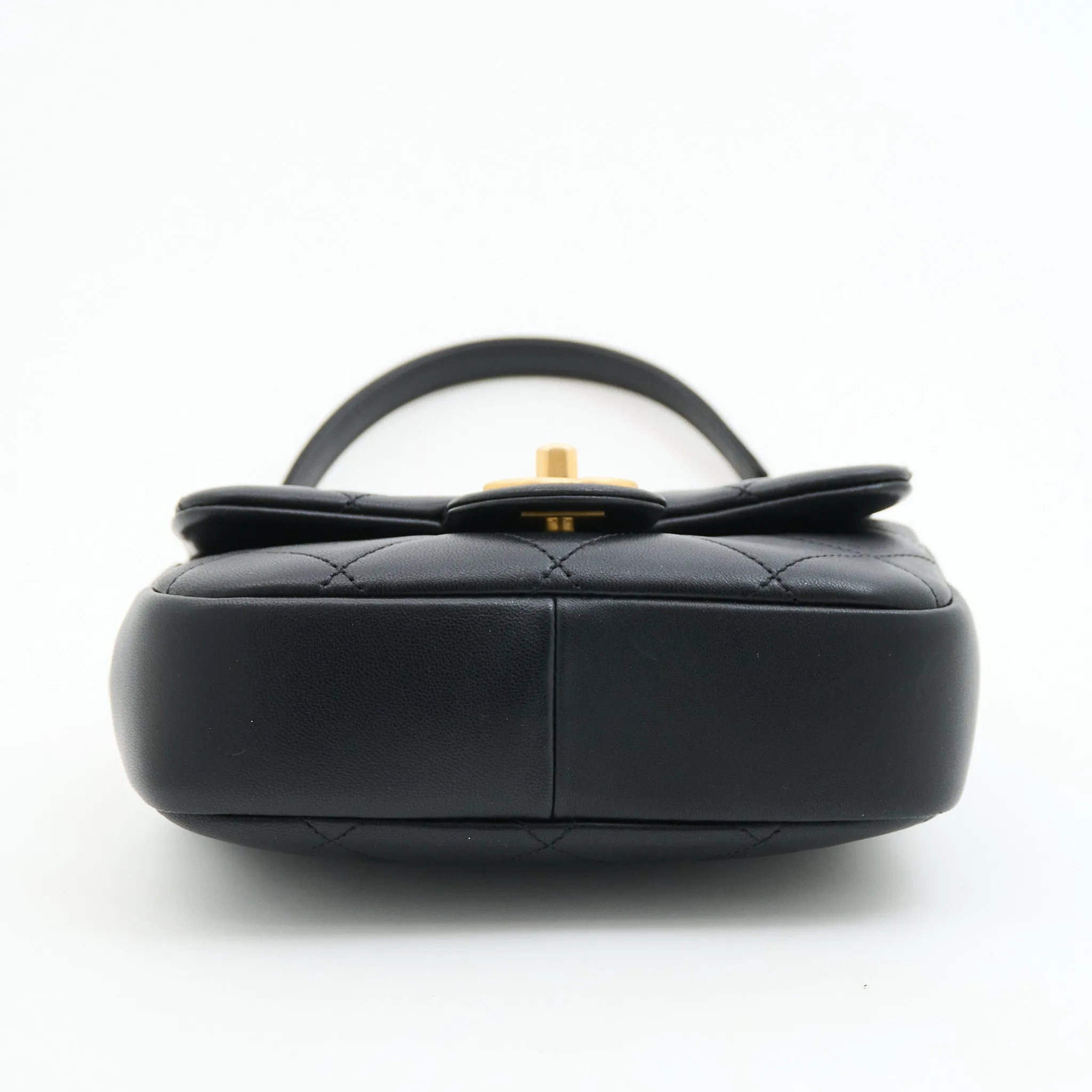 Chanel Caviar Quilted Top Handle in Black GHW