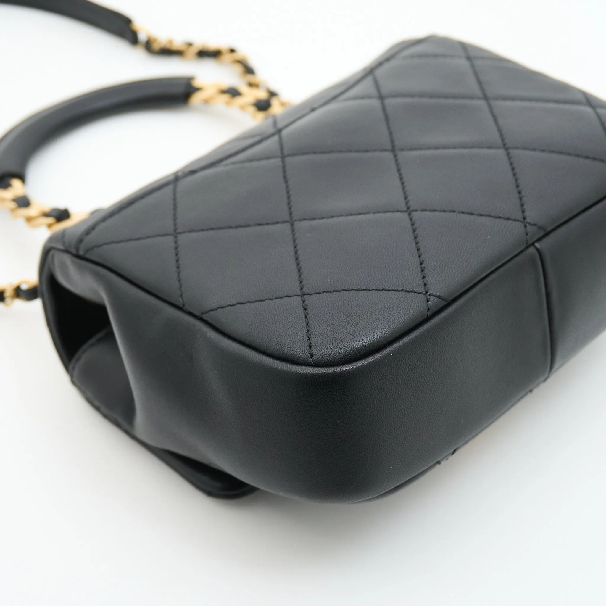 Chanel Caviar Quilted Top Handle in Black GHW