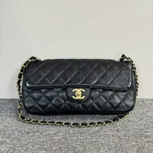 Chanel Classic Quilted Black Leather Shoulder Bag
