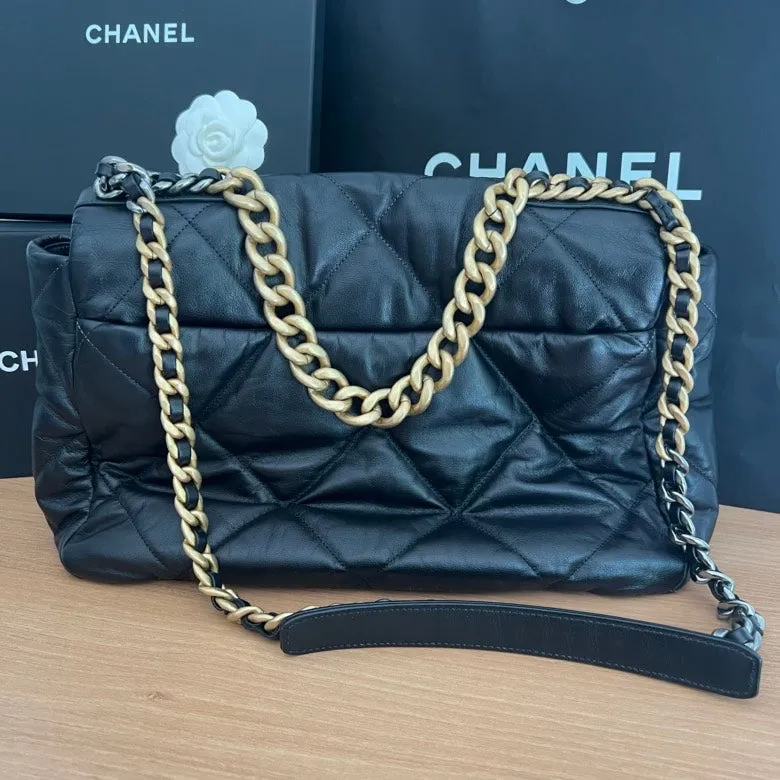 Chanel Classic Quilted Black Leather Shoulder Bag