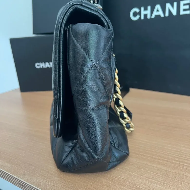 Chanel Classic Quilted Black Leather Shoulder Bag